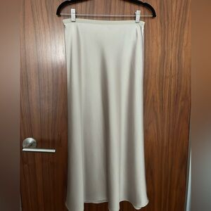 Uniqlo Cream Midi Skirt